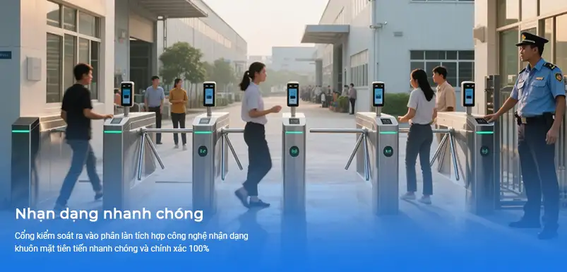Cổng phân làn tự động nhận dạng face id